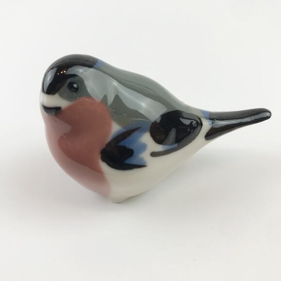 Vintage Bullfinch Bird Figurine Home Decor Whimsical Cottagecore Made in USSR - Picture 2 of 14